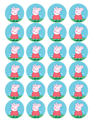 Peppa Pig Edible Cupcake Toppers – VIParty