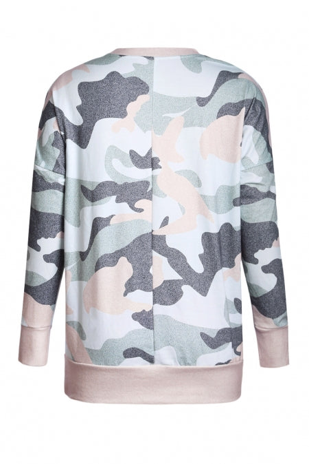 camo print sweatshirt