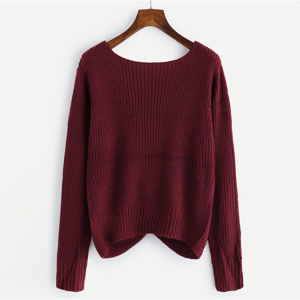 Knot Front Sweater (3 Colors) - KismetCollections