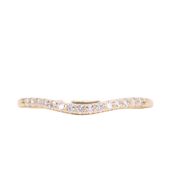 Elegant Diamond Contour Wedding Band – Anueva Jewelry