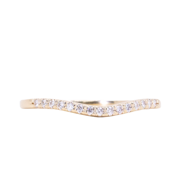 Elegant Diamond Contour Wedding Band – Anueva Jewelry