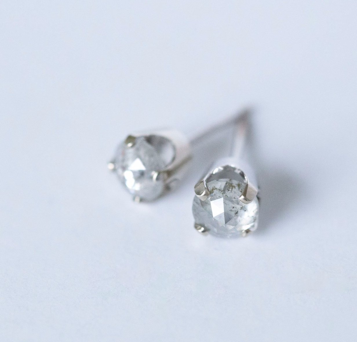 gray diamond earrings