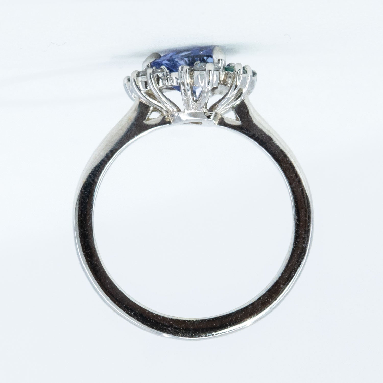 1.37ct Trillion Purple Sapphire Asymmetrical Diamond and Gemstone Ring ...