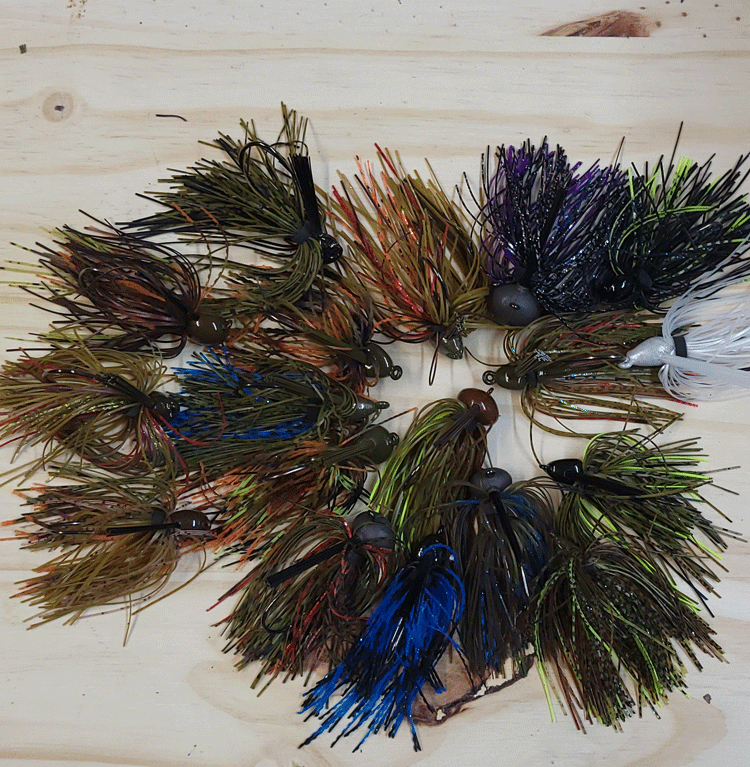 ▷ Brush Weedless Bass Fishing Jig UnPainted Rough Mustad Heavy