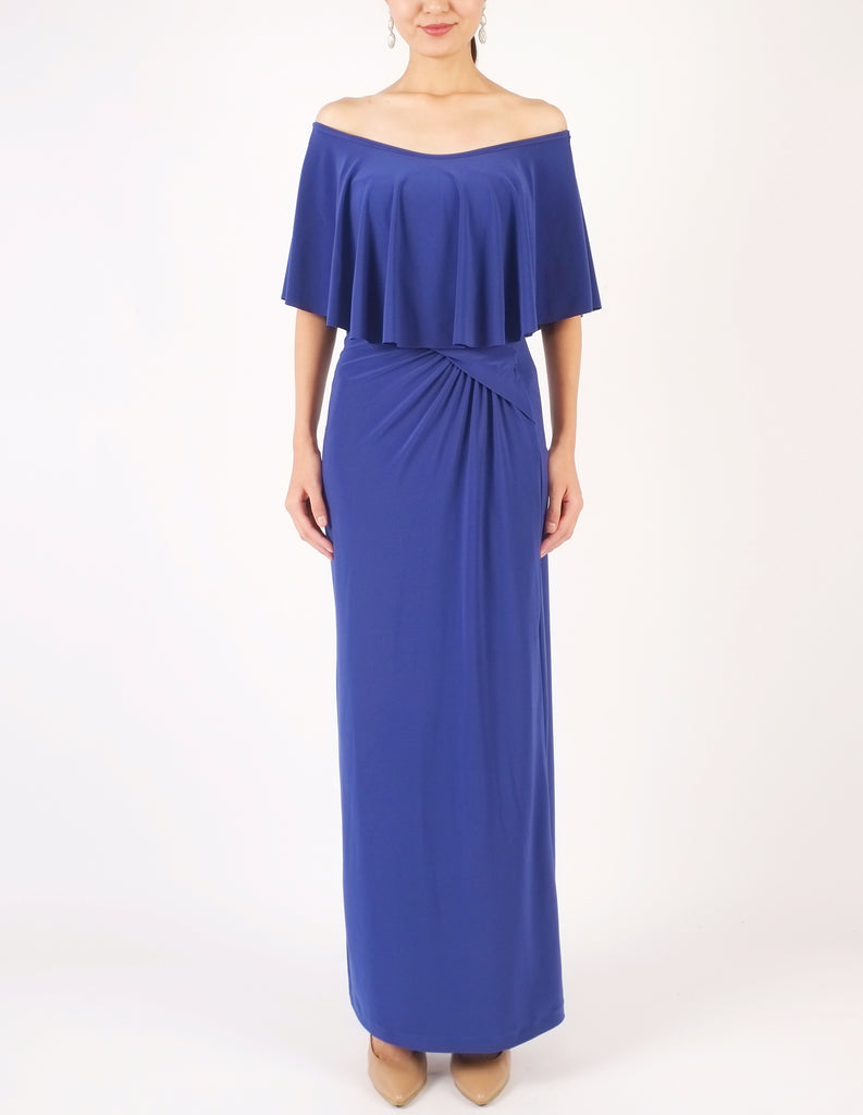 royal blue casual maxi dress