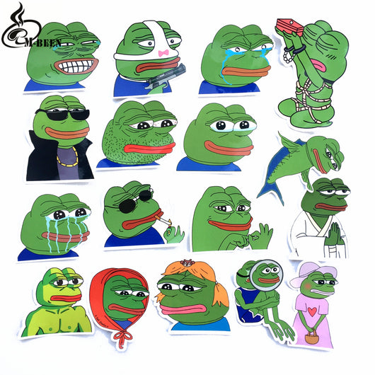 Amazon Com Willettastore Funny Meme Pepe Frog Stickers 3 Pcs