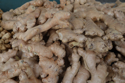 A pile of ginger root