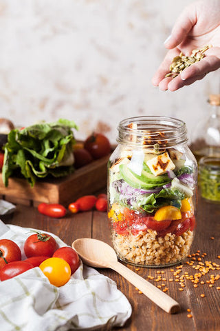 healthy food in a jar