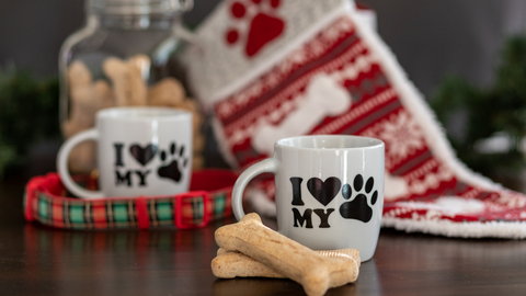 Matching dog-owner christmas gifts a mug