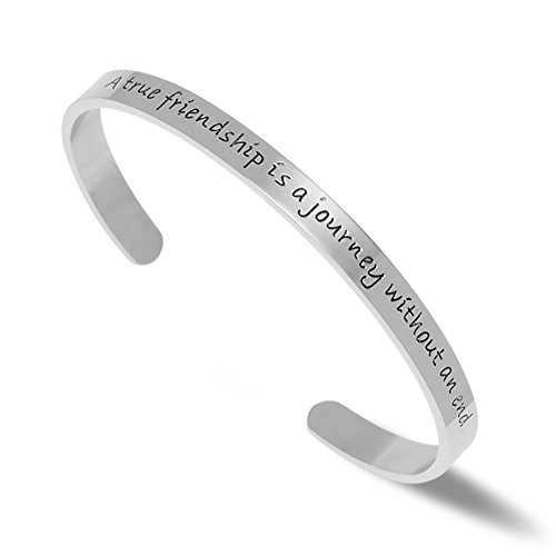 stainless steel cuff bracelet engraved