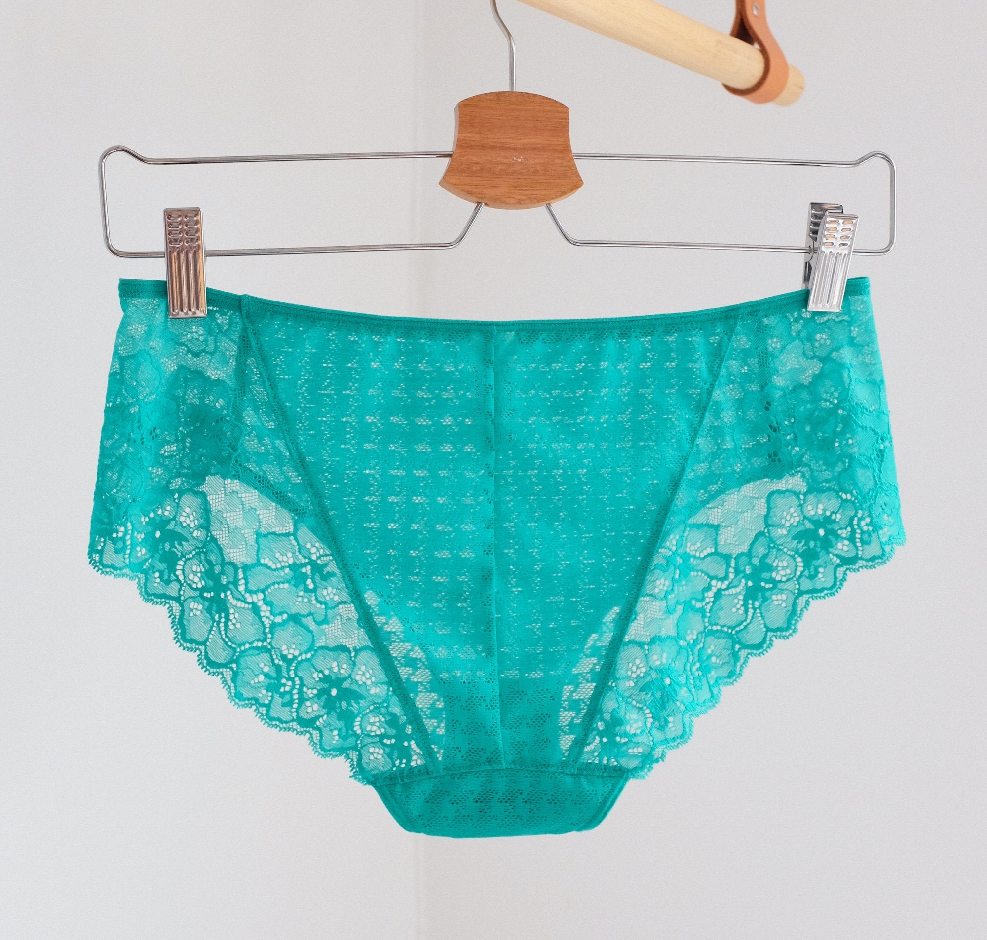 Houndstooth & floral lace french knicker [Ultramarine] – The Pantry ...