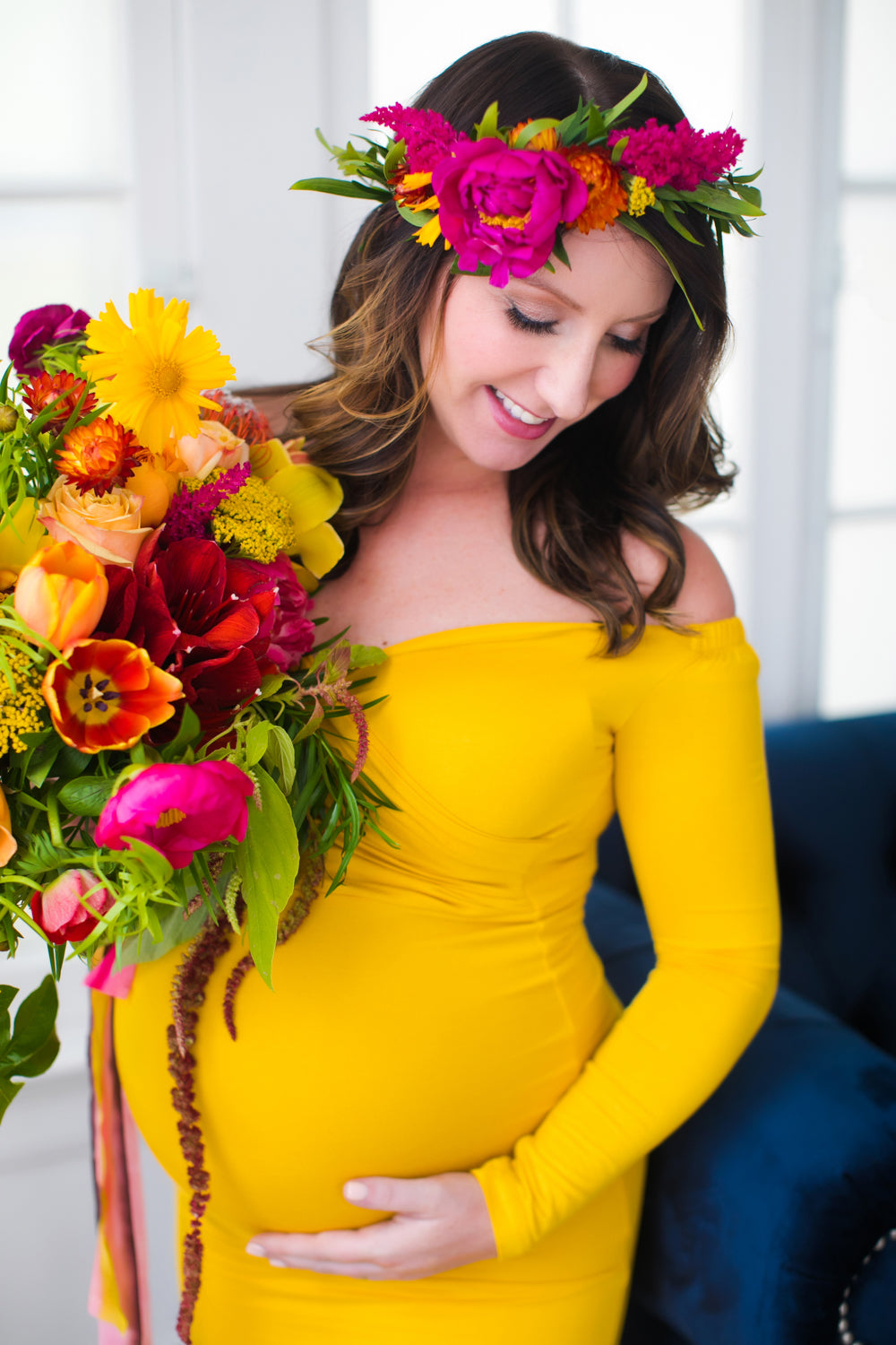 Bright & Colorful Maternity Shoot with NSP Studio – STACY K FLORAL