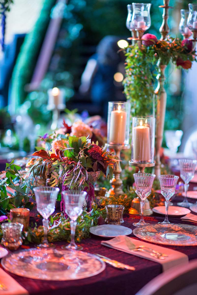 U shape table set up at reception