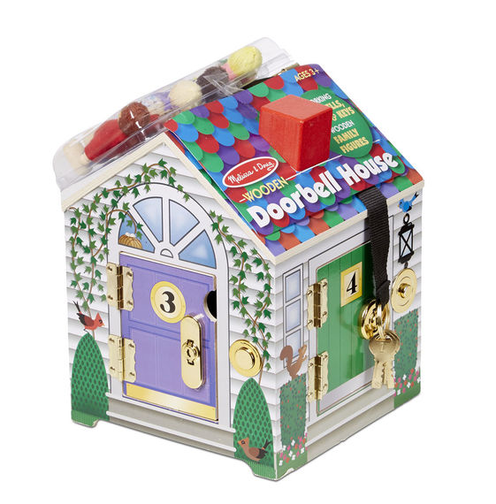 melissa and doug take along doorbell house