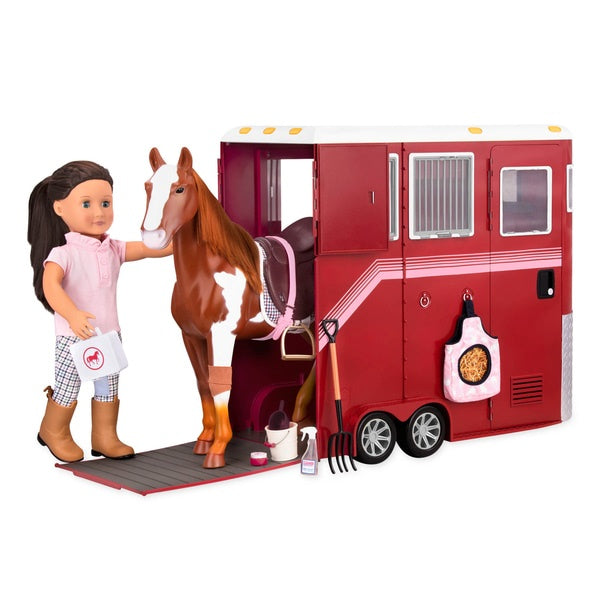 american girl jeep and horse trailer
