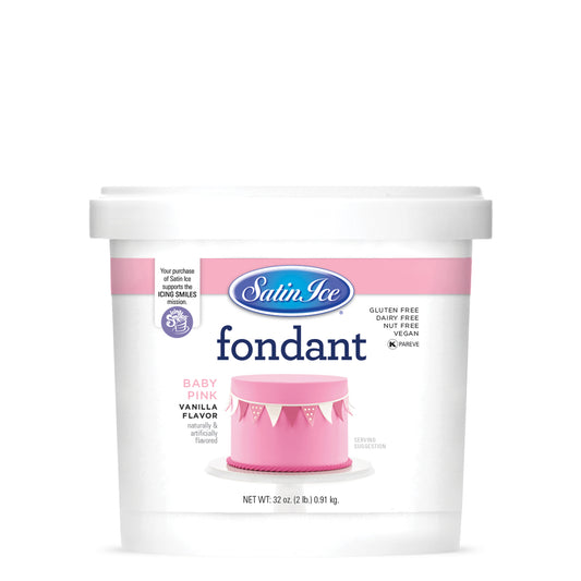 Satin Ice Pink Vanilla Fondant - 2lb. Pail