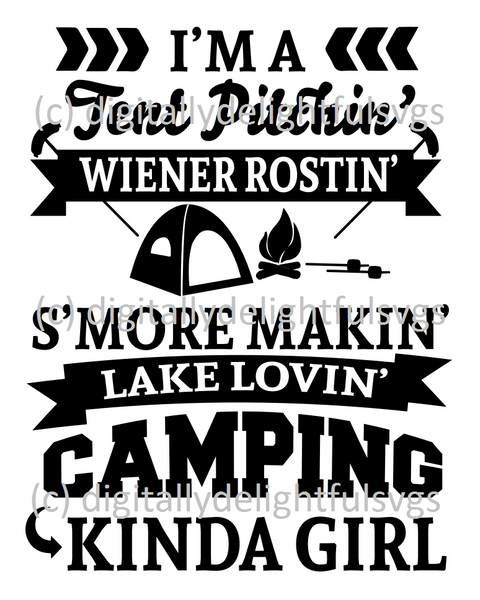 Free Free 241 Camping Lady Svg SVG PNG EPS DXF File