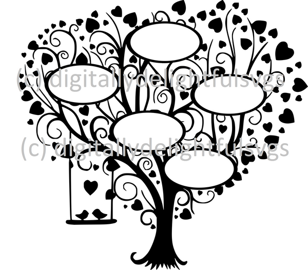 Family Tree 5 svg - Digitallydelightfulsvgs