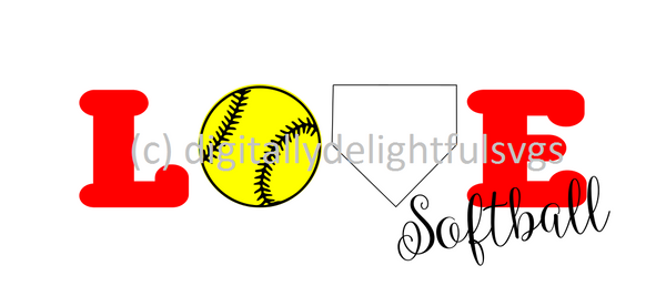 Free Free 273 Love Softball Svg SVG PNG EPS DXF File