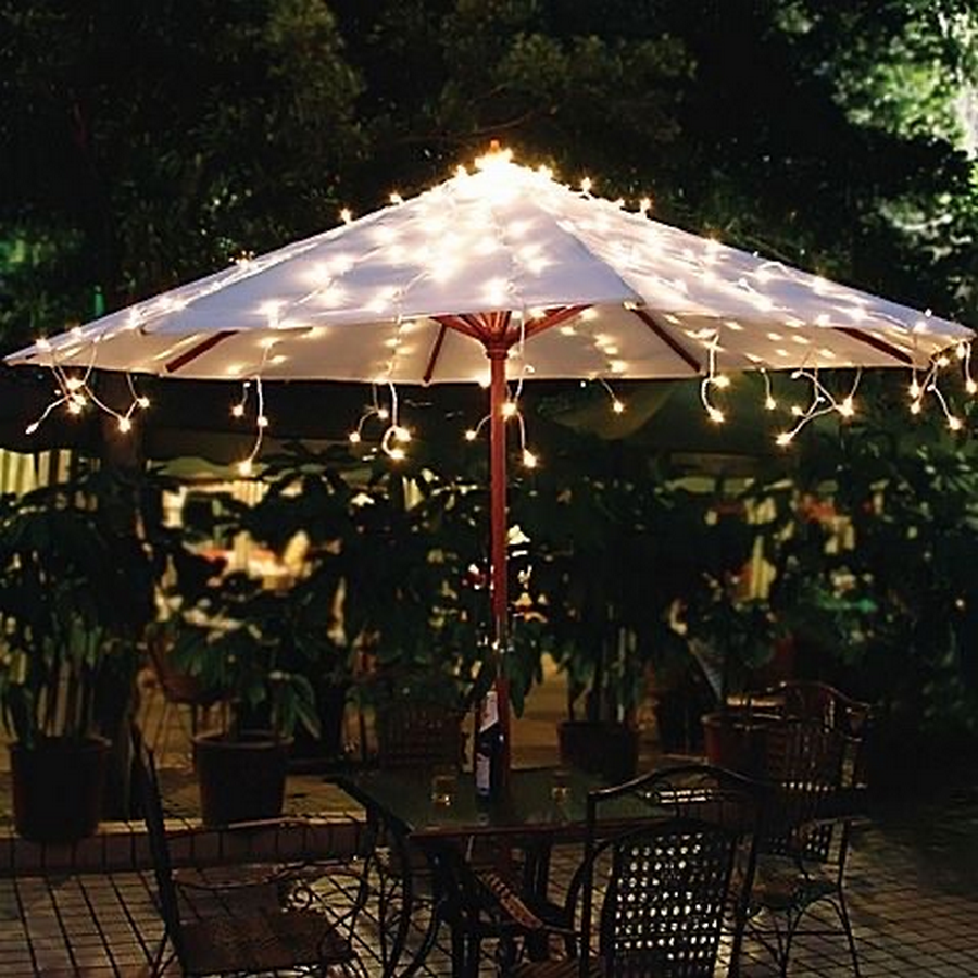 Outdoor umbrella lighting