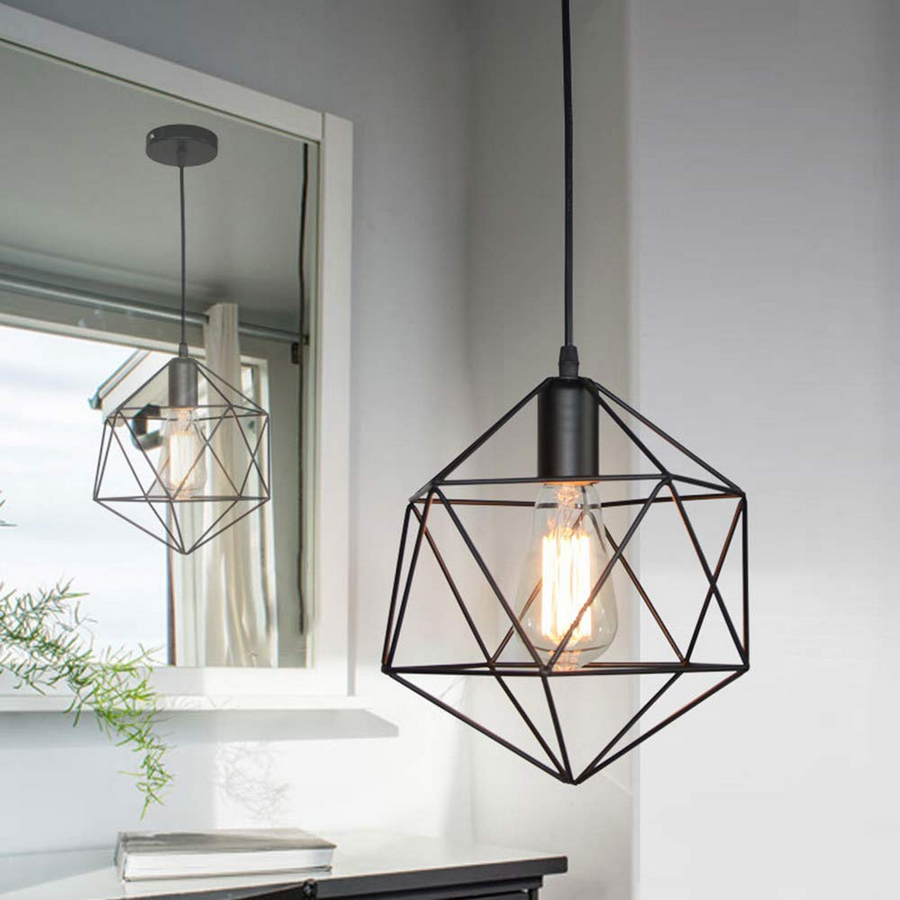 Geometric-shaped pendant lights