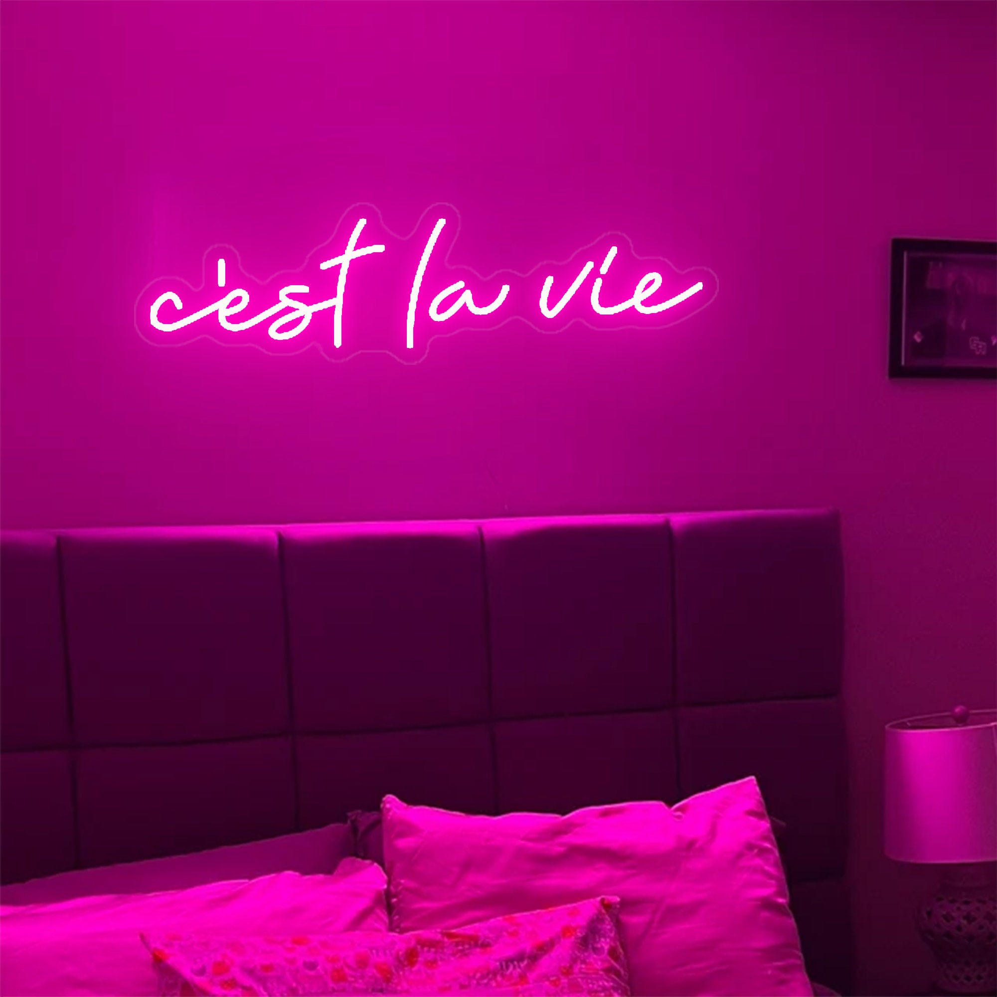  "C'est La Vie" neon sign