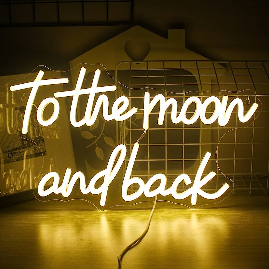 'Love You to the Moon and Back' neon sign