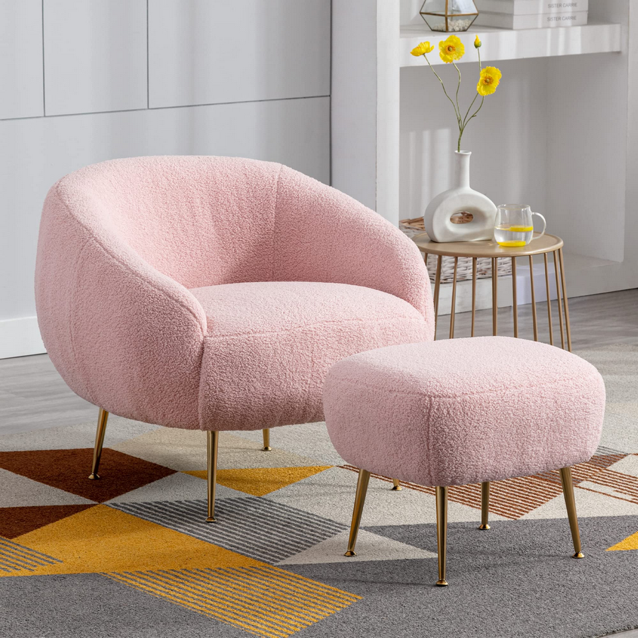 Plush Pink Lounge Chair