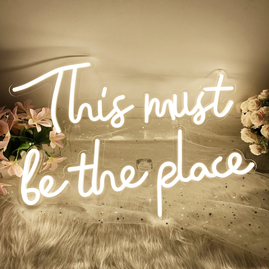  "This Must Be the Place" neon sign