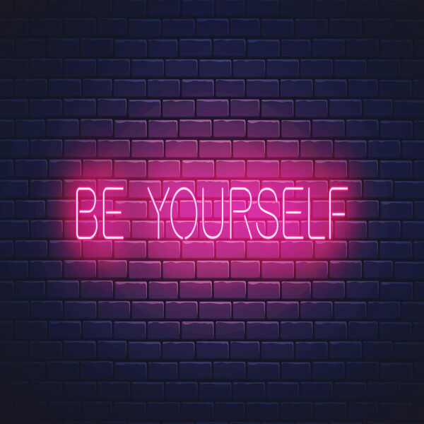 Be Yourself is one of inspirational neon signs