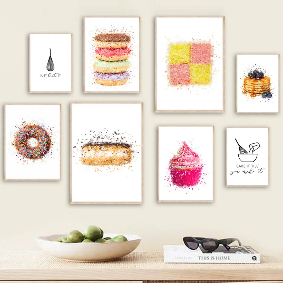 Inject some fun into your space by hanging food-themed wall art