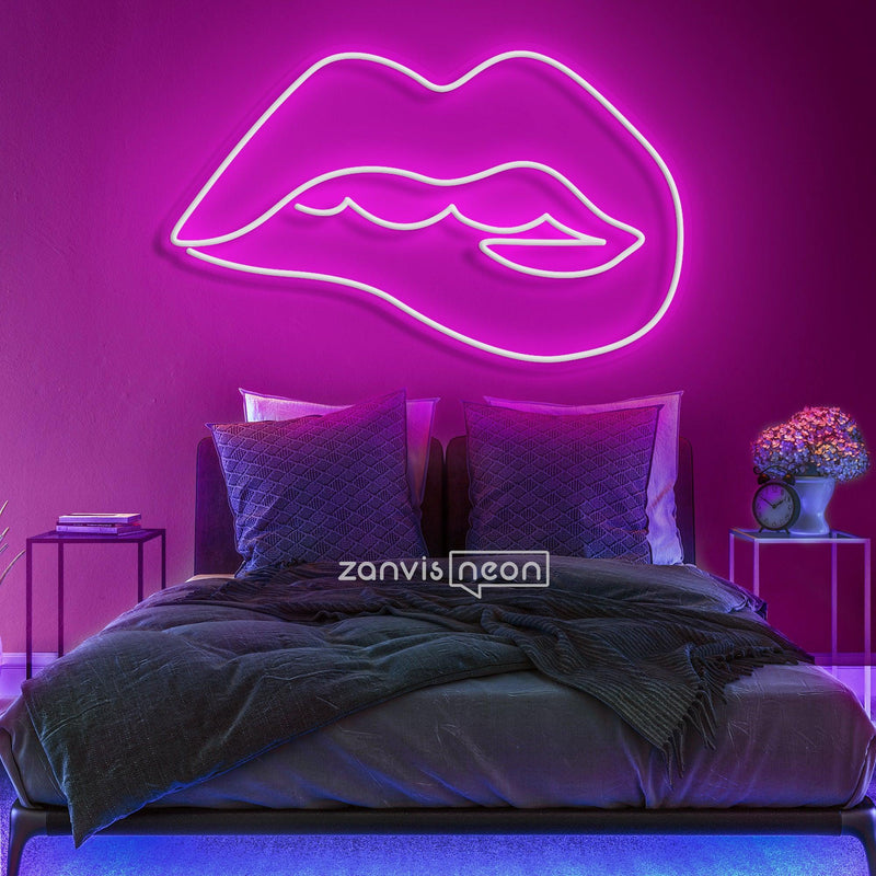 Irresistable lips neon sign