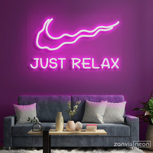 nike just relax neon sign