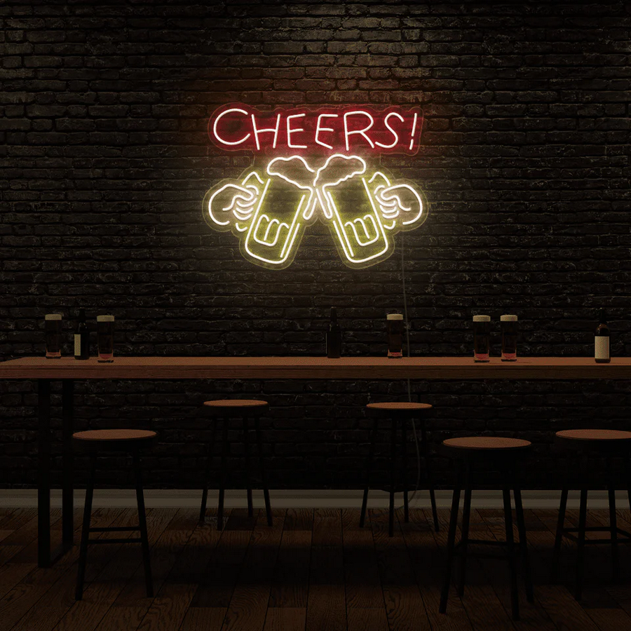 Cheers bar neon sign - Home bar decor