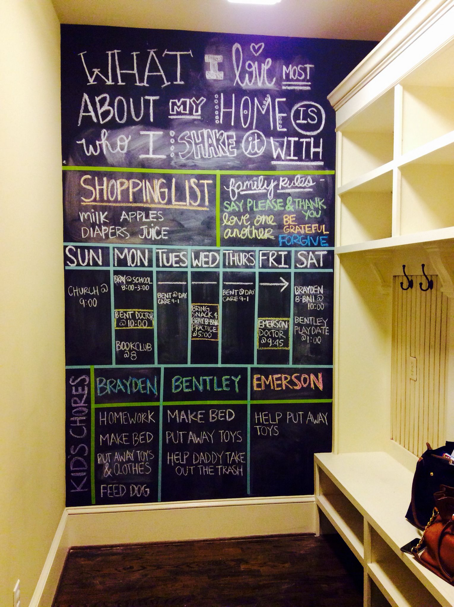 A chalkboard for writing down menu plan