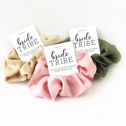  Personalized scrunchies for bridal party