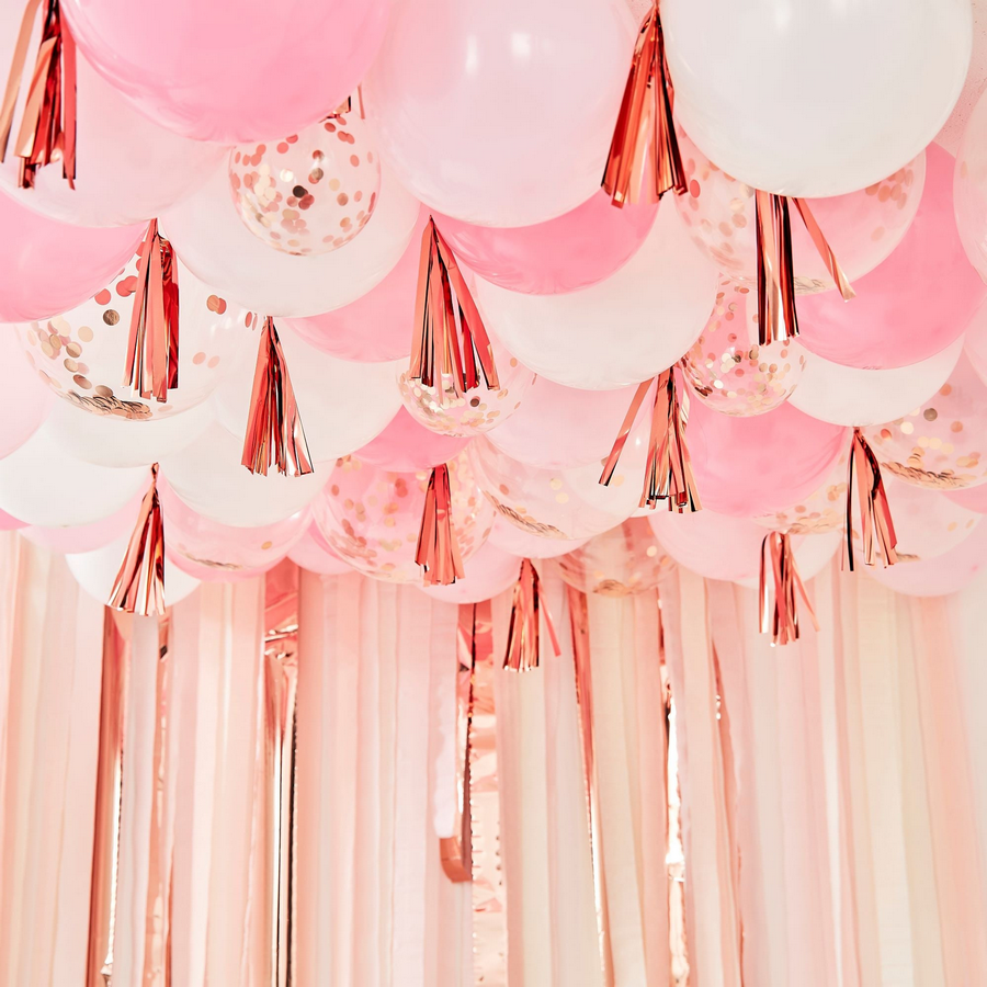Pink and White Balloon Ceiling