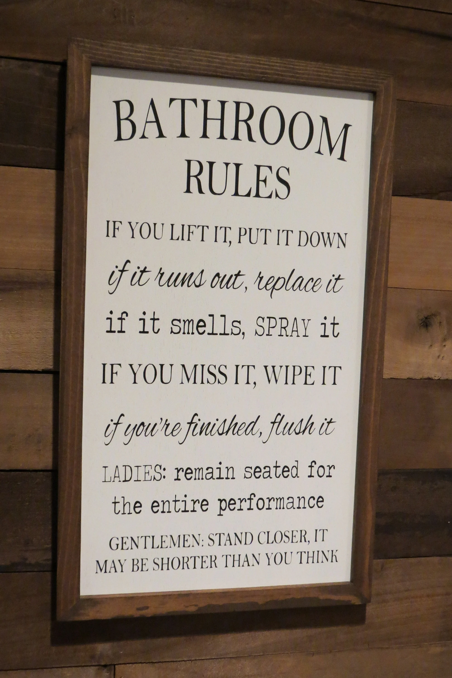  Bathroom rules