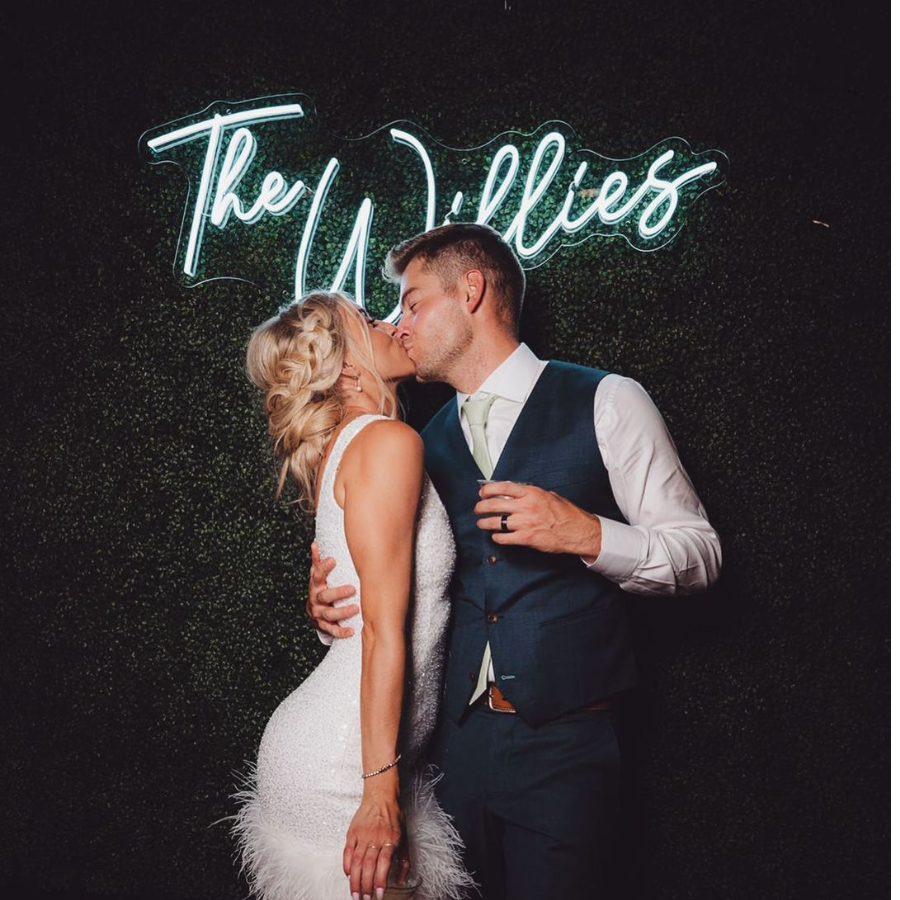 The Willis wedding neon sign