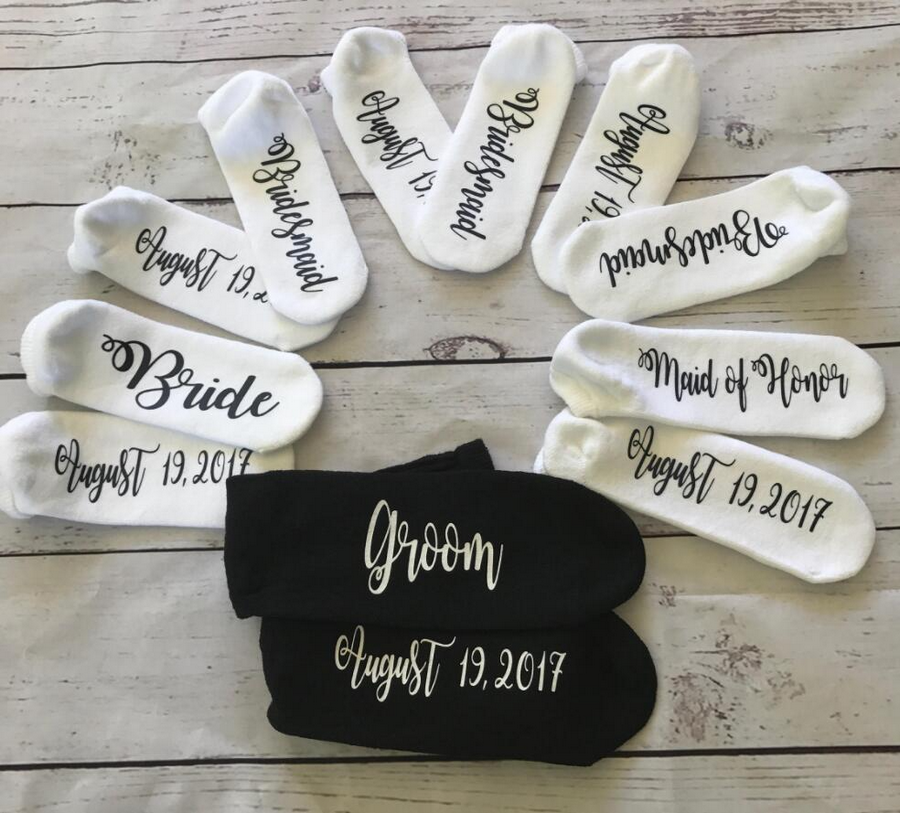  Personalized bridesmaid socks