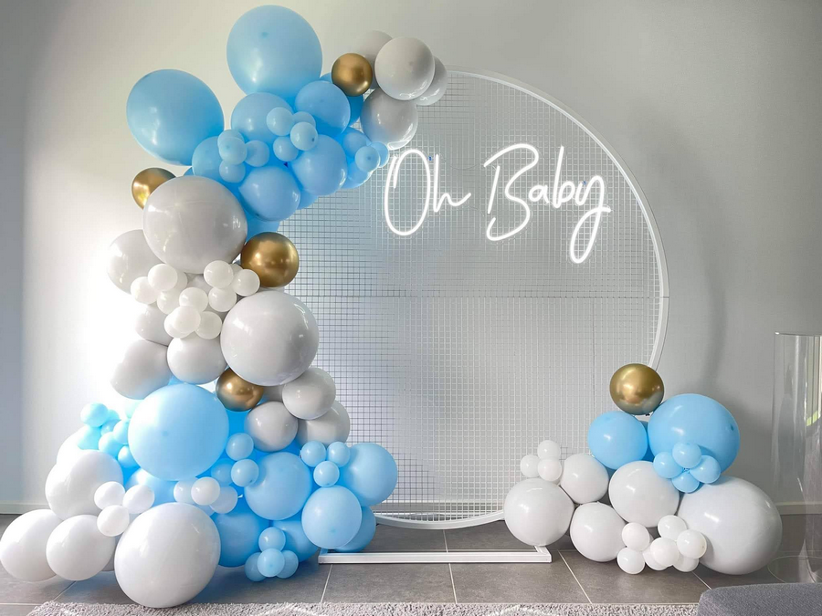 Oh Baby neon sign for baby shower