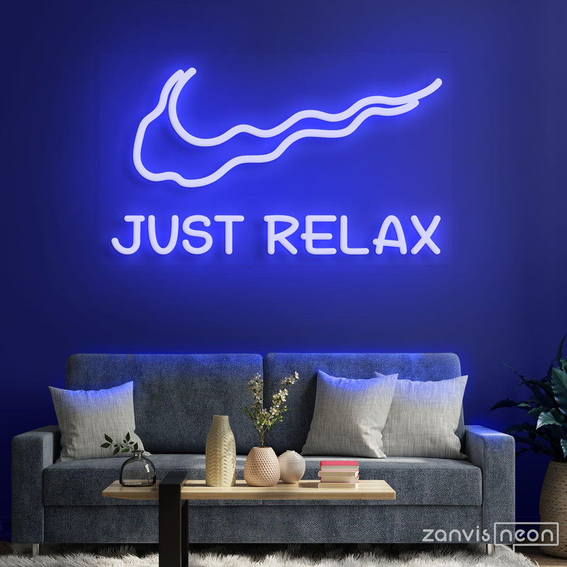 nike just relax neon sign
