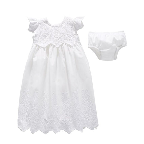 eyelet christening gown