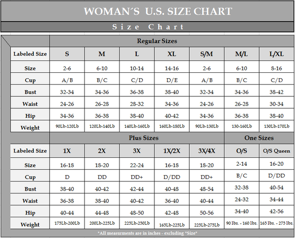 Escante-Lingerie-Sizing-Chart