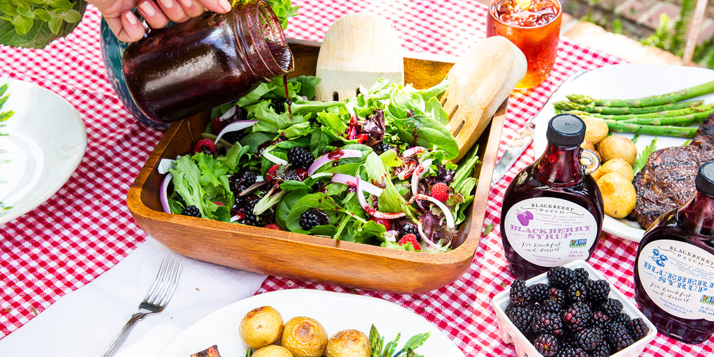 Photo of Family Dinner Table with Blackberry Patch Products