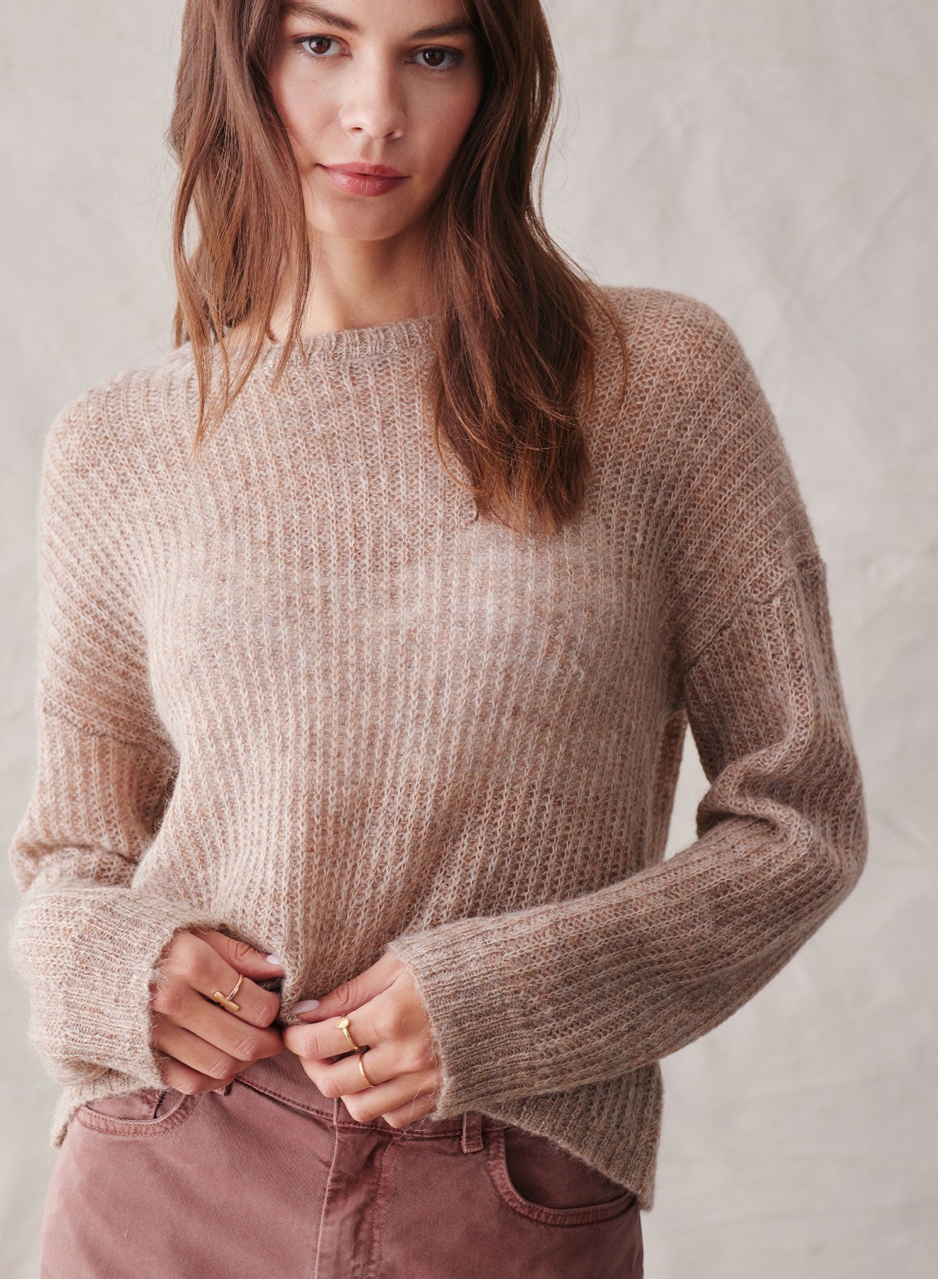 Image of Slouchy Sweater - Heather Oatmeal