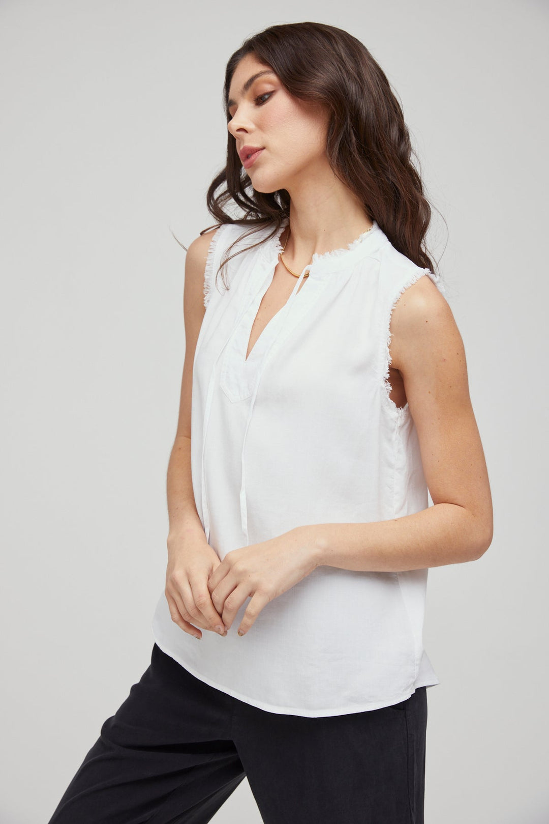 50%OFF - Tops- FORFORMO Gather Flare Flare FORFORMO Sleeveless