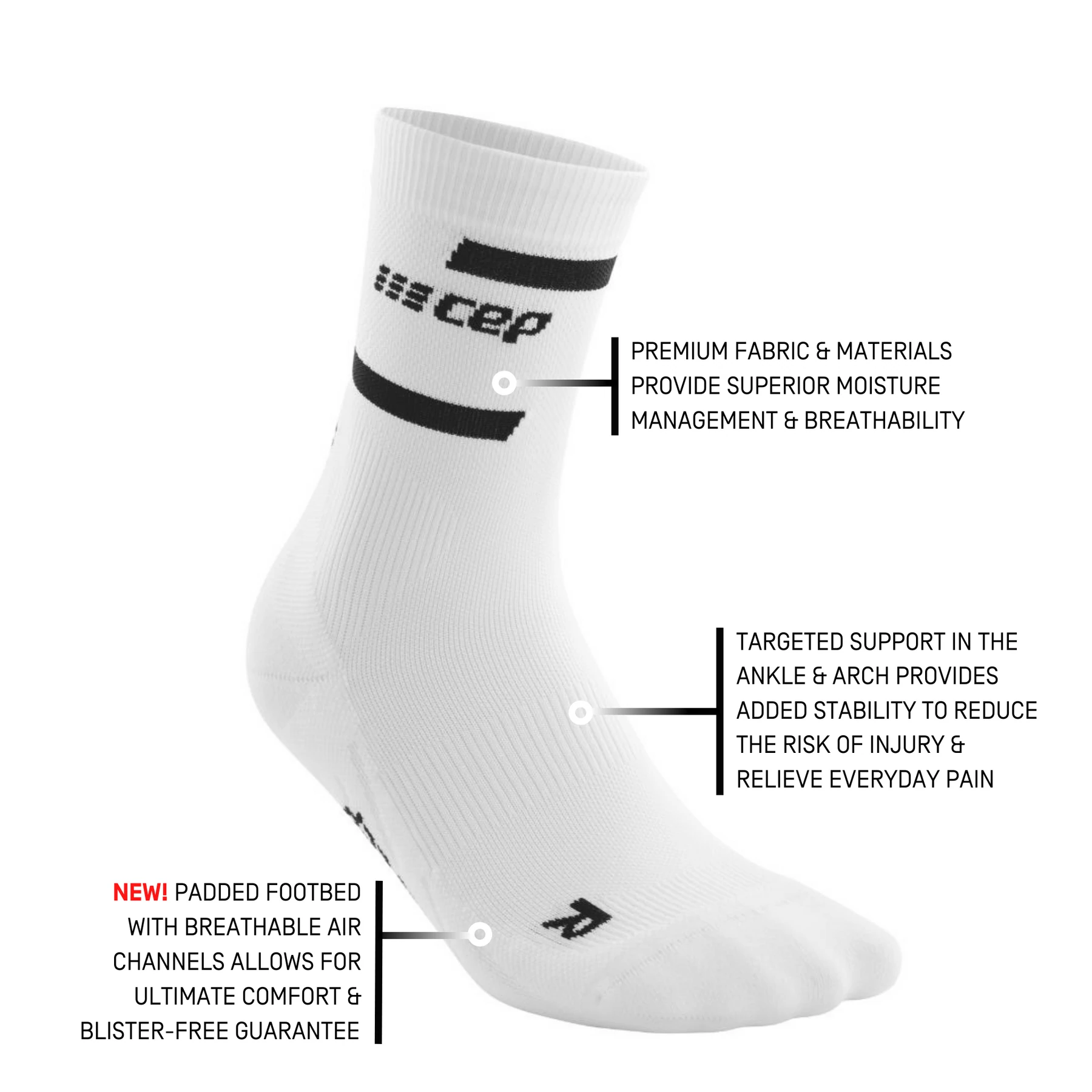 CEP Women's Mid Cut Compression Socks 4.0 – Portland Running Company