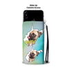 Cute Pug Dog Print Wallet Case-Free Shipping-WV State