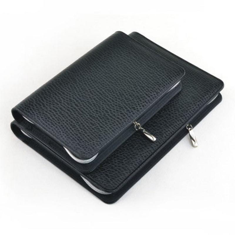 Customized Leather A5 & A6 Business Zip Bag Planner Notebook ...